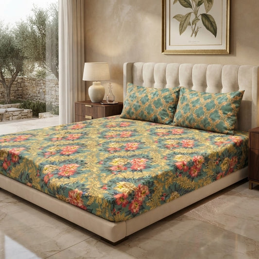 Gift Pack Cotton King Size 1 BedSheet And 2 Pillow Covers In Premium Box Packing