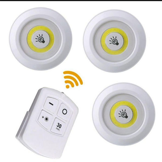 LED Remote Control Tap Lights – Set of 3