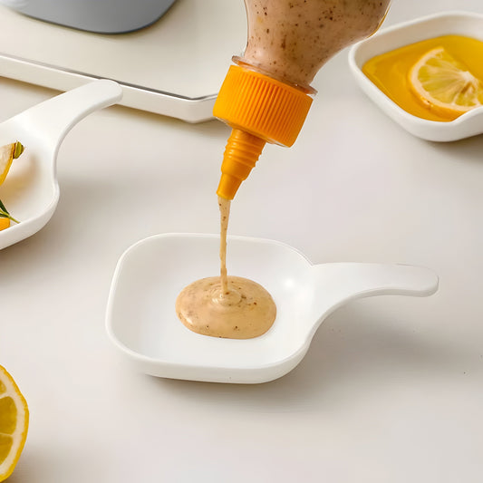7Pcs Plastic Sauce Dish Set | Mini Seasoning, Condiment & Dipping Bowls
