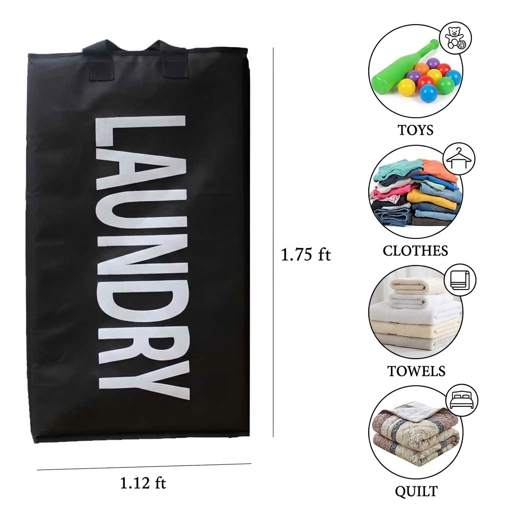 Foldable Waterproof Laundry Basket | Space-Saving Clothes & Toy Storage Organizer