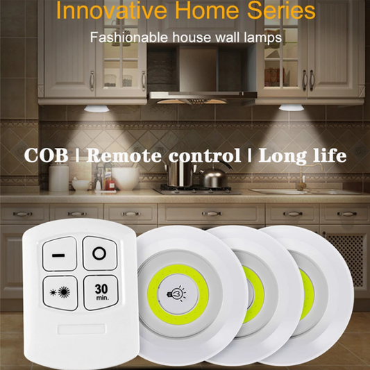 LED Remote Control Tap Lights – Set of 3