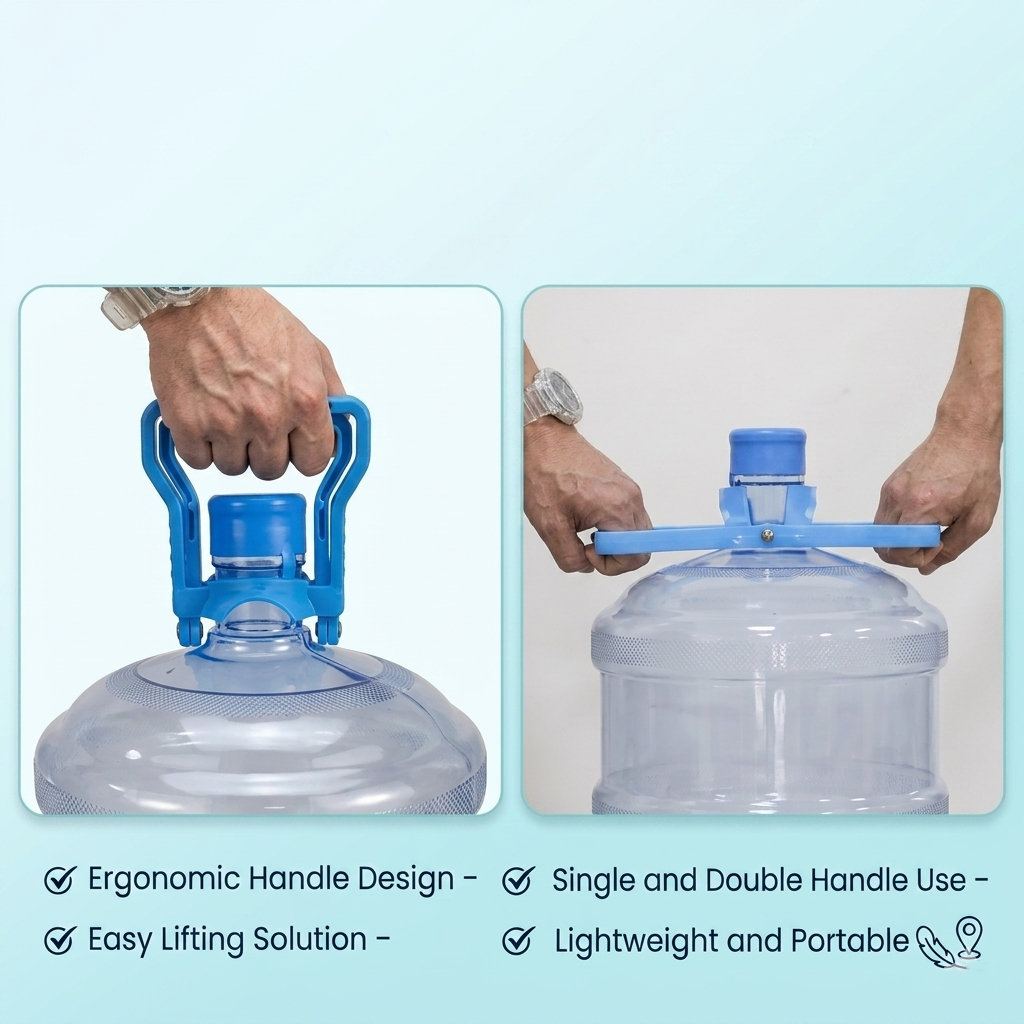 19L Water Bottle Handle Lifter | Heavy Duty Ergonomic Grip Carrier (Random Color)
