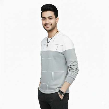 Men's Lining Print Full Sleeve T-Shirt – Cotton Jersey