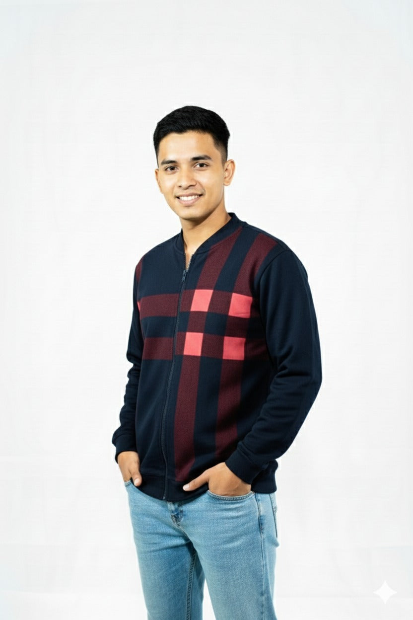 Men's Classic Winter Jacket – Zipper Style