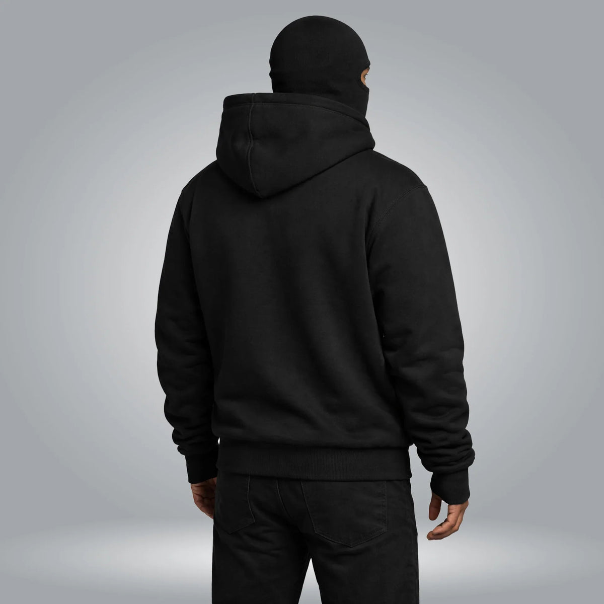 Balaclava Ninja Zipper Hoodie Jacket For Men – Comfy Fashion - Black