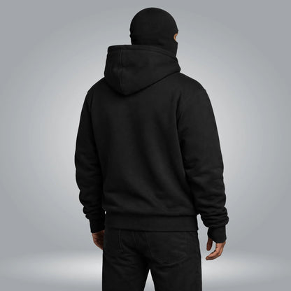 Balaclava Ninja Zipper Hoodie Jacket For Men – Comfy Fashion - Black
