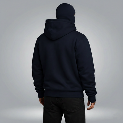 Balaclava Ninja Zipper Hoodie Jacket For Men – Comfy Fashion - Navy Blue