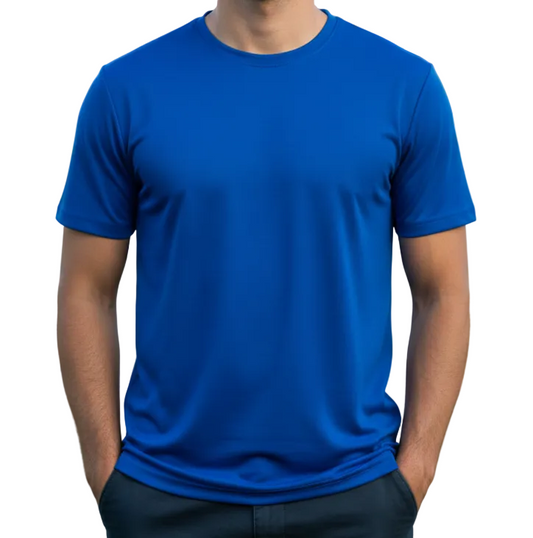 Plain Half Sleeve Blue T Shirt for Men – Casual Wear and Daily Wear