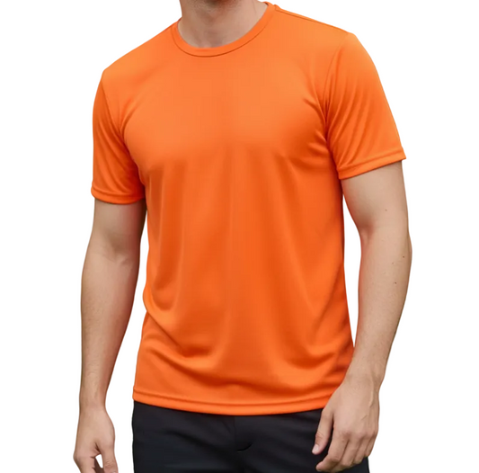 Plain Half Sleeve Orange T Shirt for Men – Casual Wear and Daily Wear