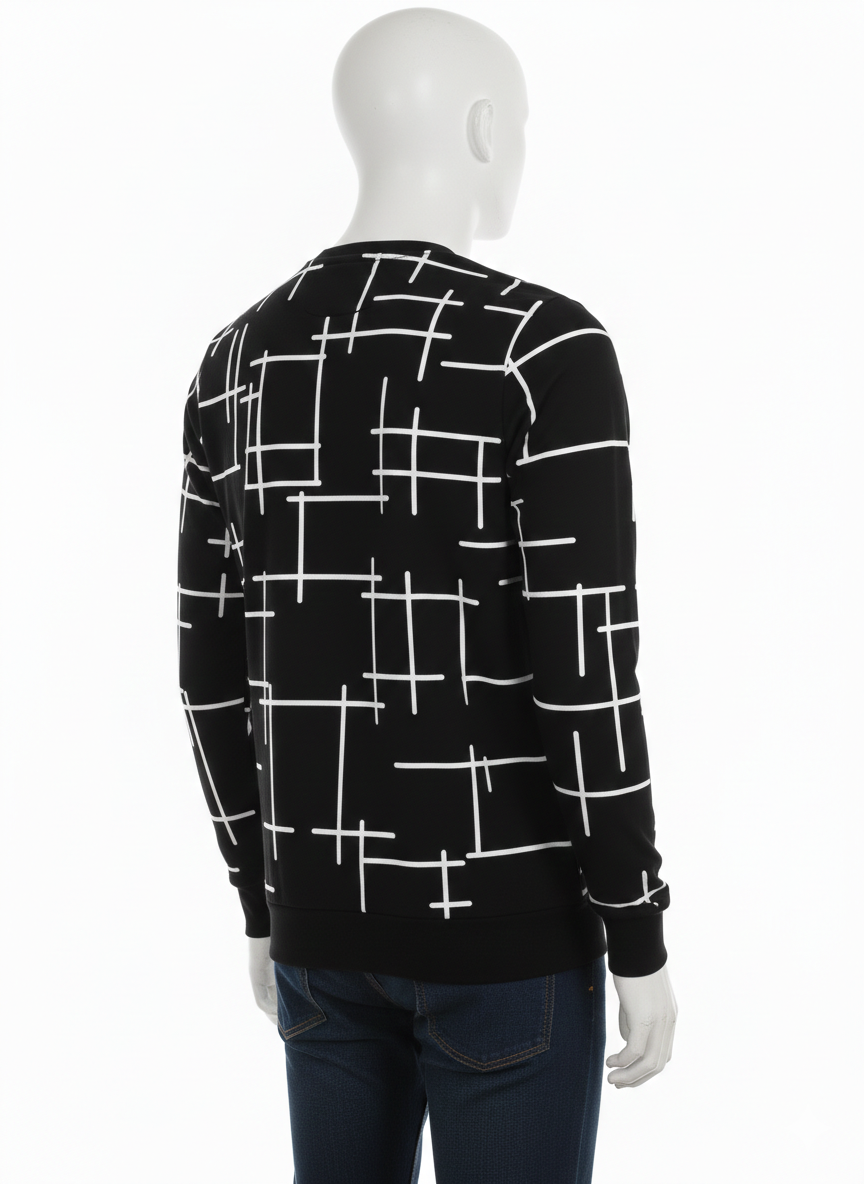Stylish Men's Full Sleeve Printed Sweat-Shirt – Trendy Casual Look