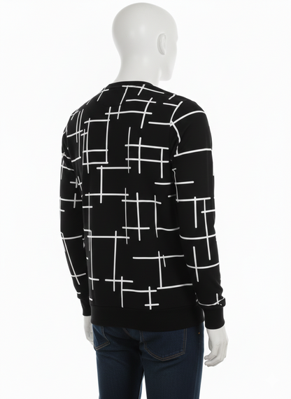 Stylish Men's Full Sleeve Printed Sweat-Shirt – Trendy Casual Look