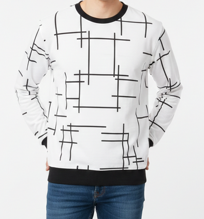 Stylish Men's Full Sleeve Printed Sweat-Shirt– Trendy Casual Look
