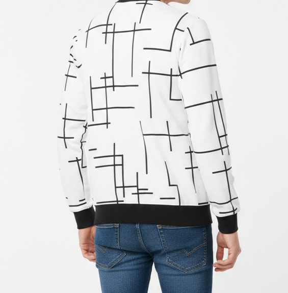 Stylish Men's Full Sleeve Printed Sweat-Shirt– Trendy Casual Look