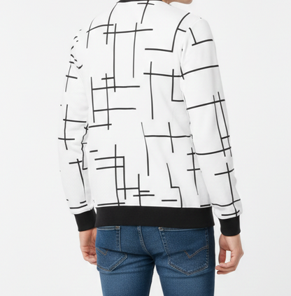 Stylish Men's Full Sleeve Printed Sweat-Shirt– Trendy Casual Look