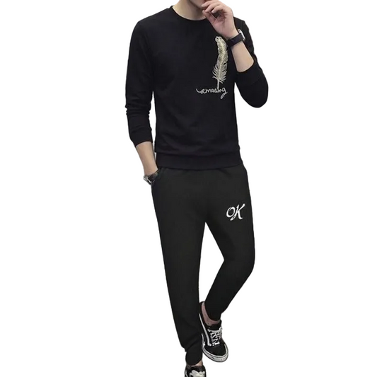 Men's Printed Tracksuit - Soft Fabric Stylish Design - Full Sleeve and Half Sleeve T Shirt Option
