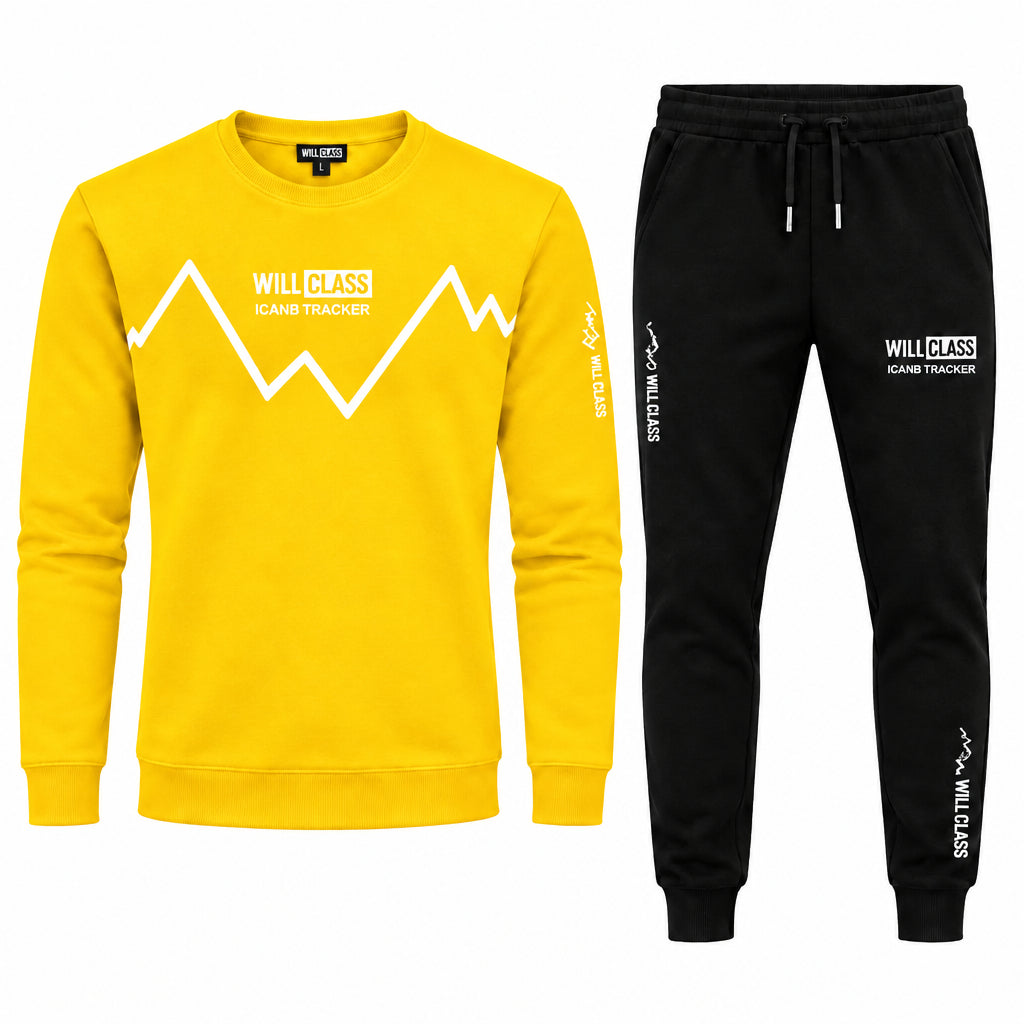 Men's Printed Tracksuit - Soft Fabric Stylish Full Sleeve T Shirt and Trouser - Fashionable Outfit