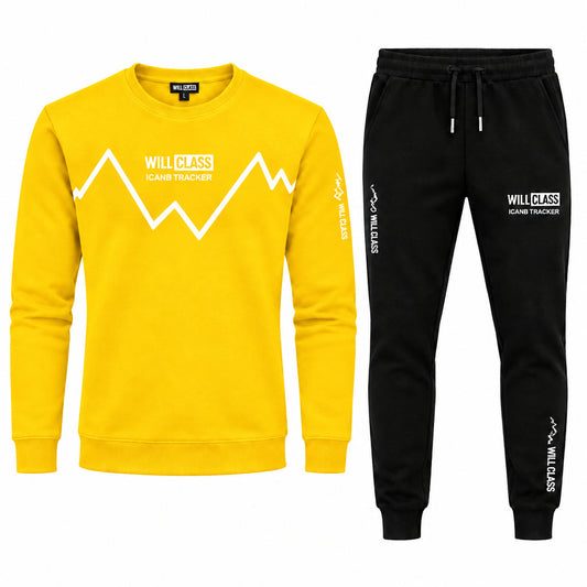 Men's Printed Tracksuit - Soft Fabric Stylish Full Sleeve T Shirt and Trouser - Fashionable Outfit