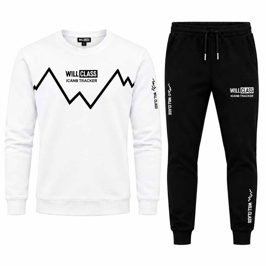 Men's Printed Tracksuit - Soft Fabric Stylish Full Sleeve T Shirt and Trouser - Fashionable Outfit