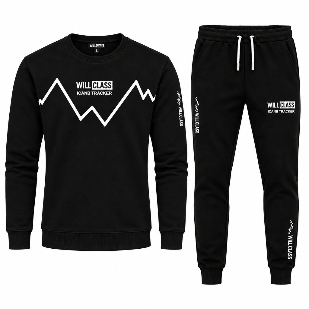 Men's Printed Tracksuit - Soft Fabric Stylish Full Sleeve T Shirt and Trouser - Fashionable Outfit