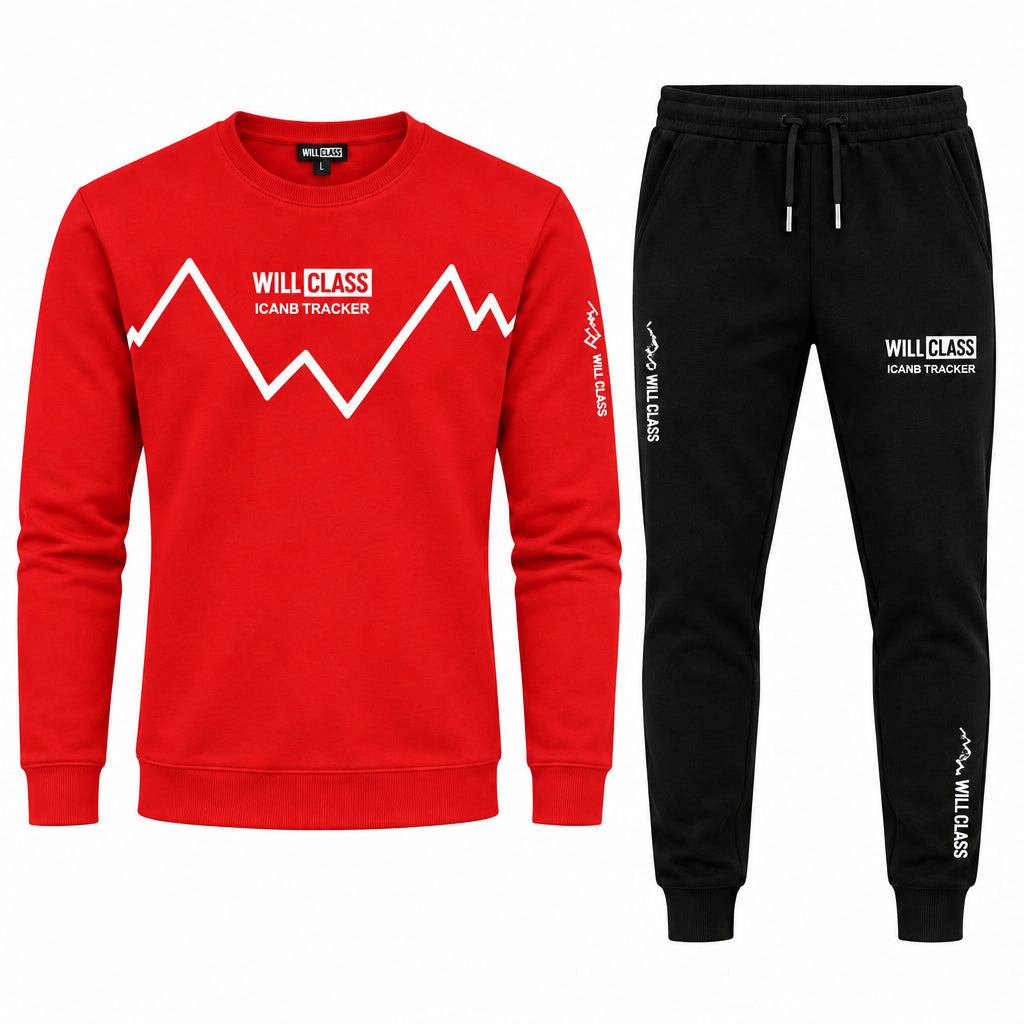 Men's Printed Tracksuit - Soft Fabric Stylish Full Sleeve T Shirt and Trouser - Fashionable Outfit