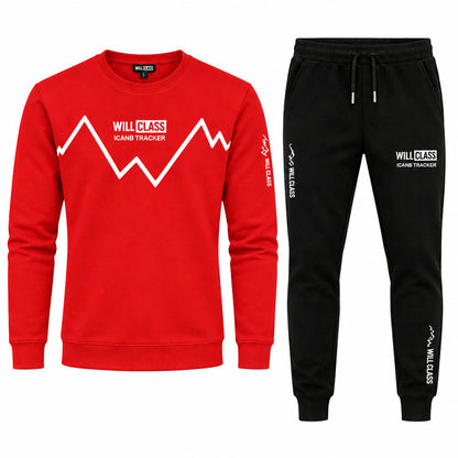 Men's Printed Tracksuit - Soft Fabric Stylish Full Sleeve T Shirt and Trouser - Fashionable Outfit