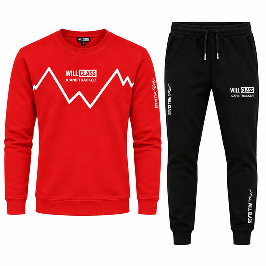 Men's Printed Tracksuit - Soft Fabric Stylish Full Sleeve T Shirt and Trouser - Fashionable Outfit