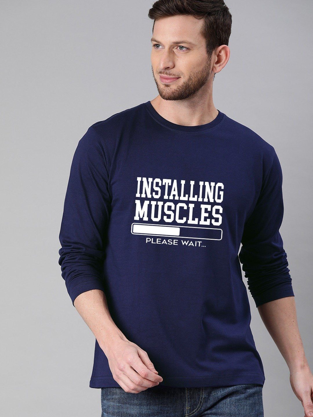 Men's New Design Branded Full Sleeve T-Shirt – Cotton Jersey