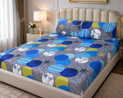 3D Crystal Cotton 3-piece Bedsheet Set AY0010029