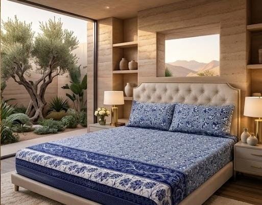 3D Crystal Cotton 3-piece Bedsheet Set AY0010033