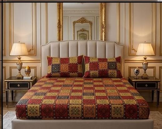 3D Crystal Cotton 3-piece Bedsheet Set AY0010031