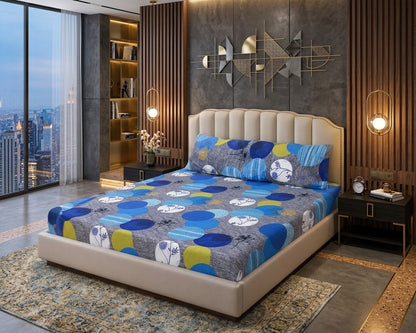 3D Crystal Cotton 3-piece Bedsheet Set AY0010029