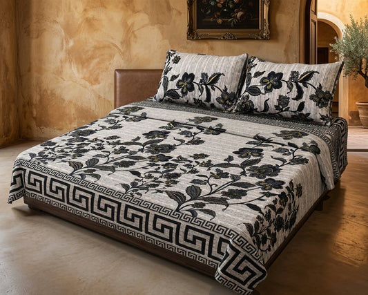 3D Crystal Cotton 3-piece Bedsheet Set AY0010039