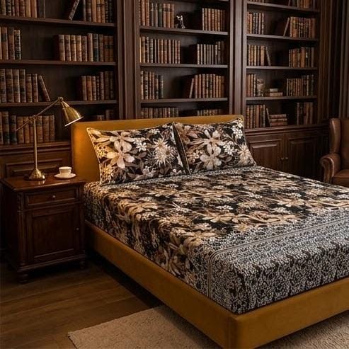 3D Crystal Cotton 3-piece Bedsheet Set AY0010048