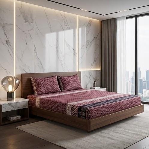 3D Crystal Cotton 3-piece Bedsheet Set AY0010047