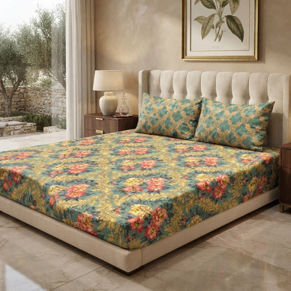 Gift Pack Cotton King Size 1 BedSheet And 2 Pillow Covers In Premium Box Packing