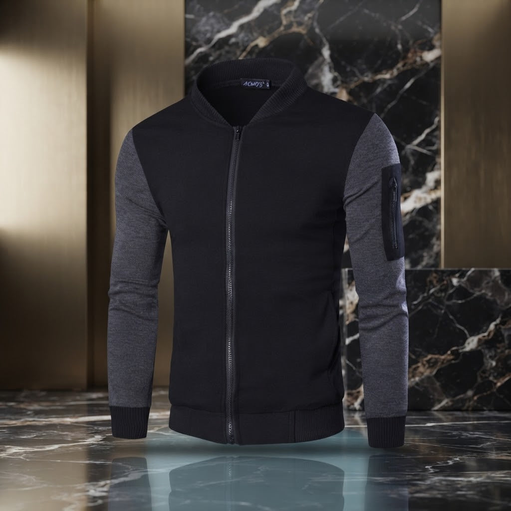 Men's Winter Stylish Modern Zipper Jacket - Black (Edition 2)