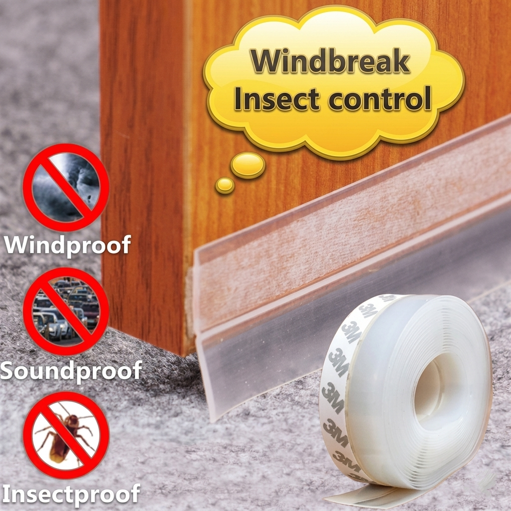3 Meter Door & Window Seal Strip | Adhesive Weather Stripping (Soundproof, Dustproof, Insect protection)