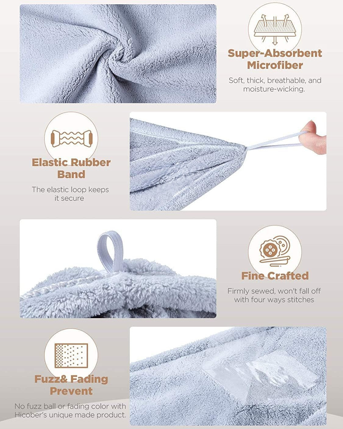 Easy Towel Wrap for Women - Wet Hair Cap Towel