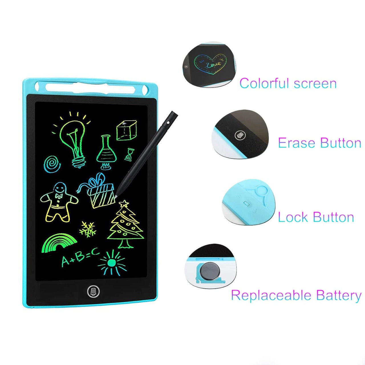 8.5 Inch LCD Writing Tablet for Kids | Digital Erasable Drawing Pad with Pen (Random Color)