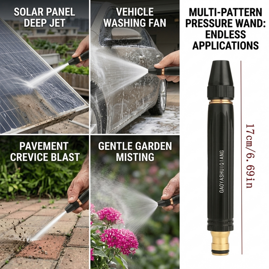 Adjustable Water Spray Nozzle | Durable Garden Hose Sprayer (Black, 1 Pc)