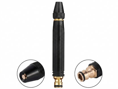 Adjustable Water Spray Nozzle | Durable Garden Hose Sprayer (Black, 1 Pc)