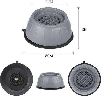 4Pcs Universal Anti-Vibration Feet Pads | Non-Slip Rubber Mat for Washing Machine, Dryer, Refrigerator & Furniture