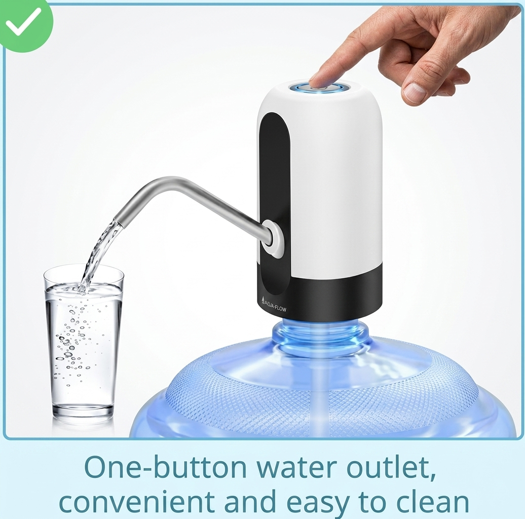 Automatic Electric Water Bottle Pump Dispenser | USB Rechargeable One-Touch Water Dispenser
