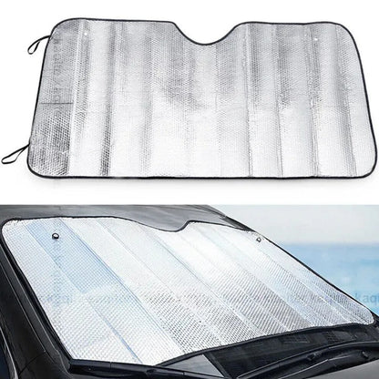 Universal Car Windscreen Sunshade | Anti-Heat UV Protection Front Windshield Cover (130×60 cm)