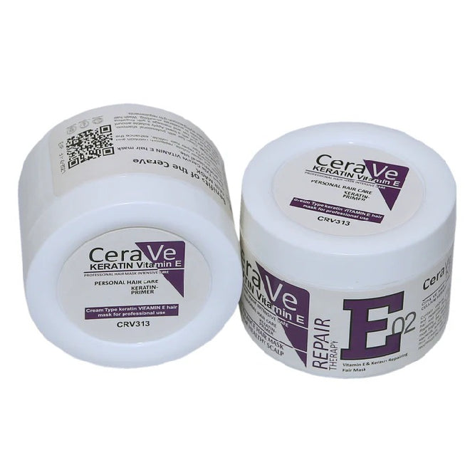 Cera Ve Keratin Vitamin E Repair Therapy E02 Hair Mask 500ml | Deep Repair & Intensive Hair Nourishment