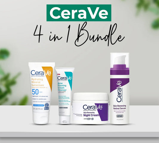 4-in-1 Skincare Kit | Night Cream, Cleanser, Serum & SPF Sunblock Set
