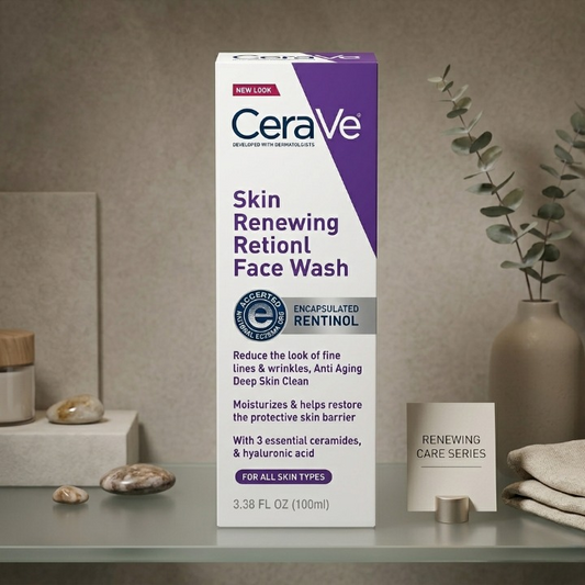 Renewing Retinol Face Wash 100ml | Anti-Aging Cleanser with Ceramides & Hyaluronic Acid