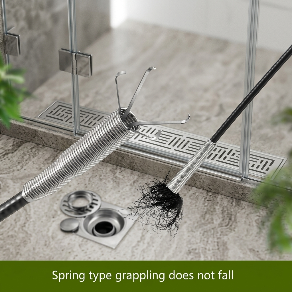 60cm Stainless Steel Drain Cleaner Tool | Flexible Hair Catcher & Pipe Clog Remover