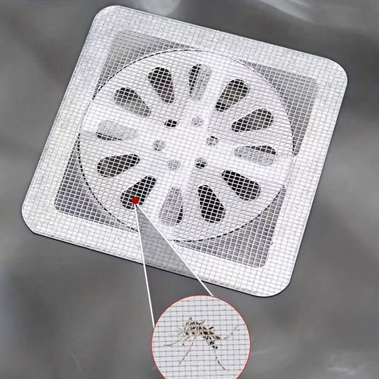 Pack of 10 Drain Hair Catcher Stickers & Window Screen Repair Patches | Multi-Use Mesh Net Filters