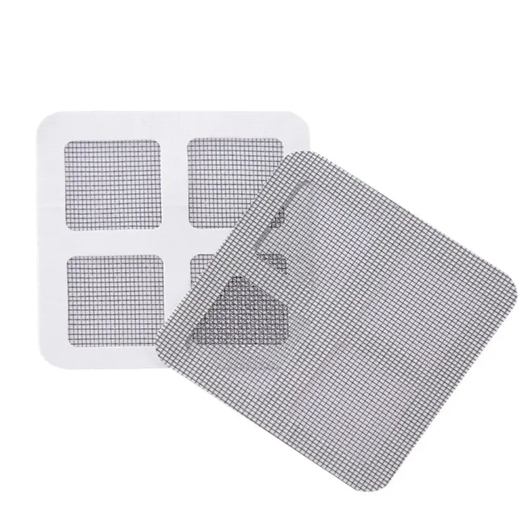 Pack of 10 Drain Hair Catcher Stickers & Window Screen Repair Patches | Multi-Use Mesh Net Filters